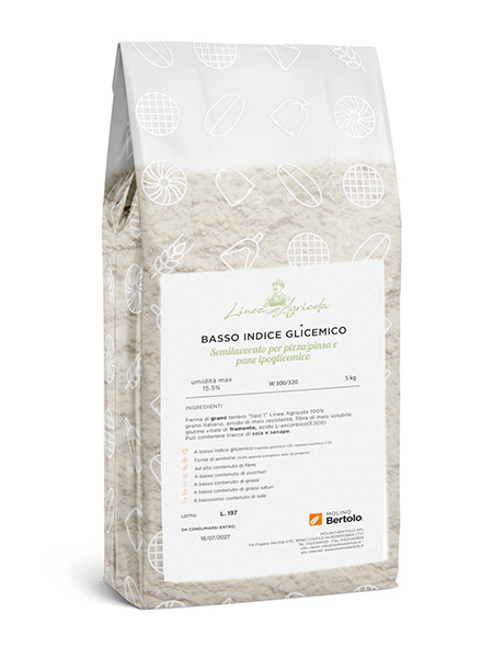 Semi-finished product with a low glycemic index W300/320